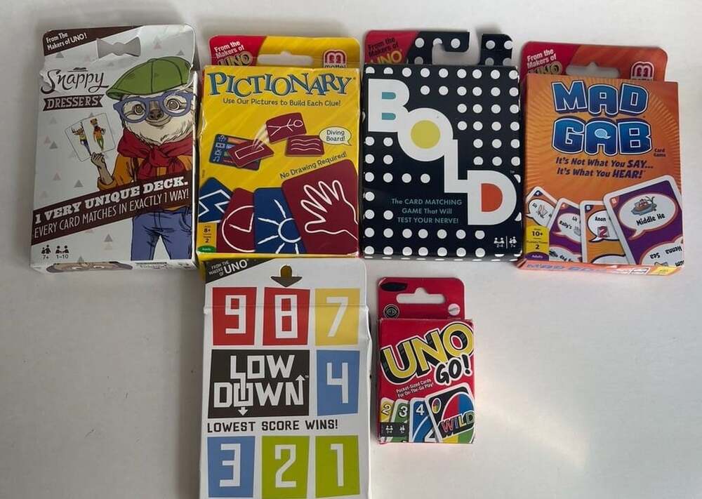Mattel Games Card Game Lot of 6 Assorted Party Games